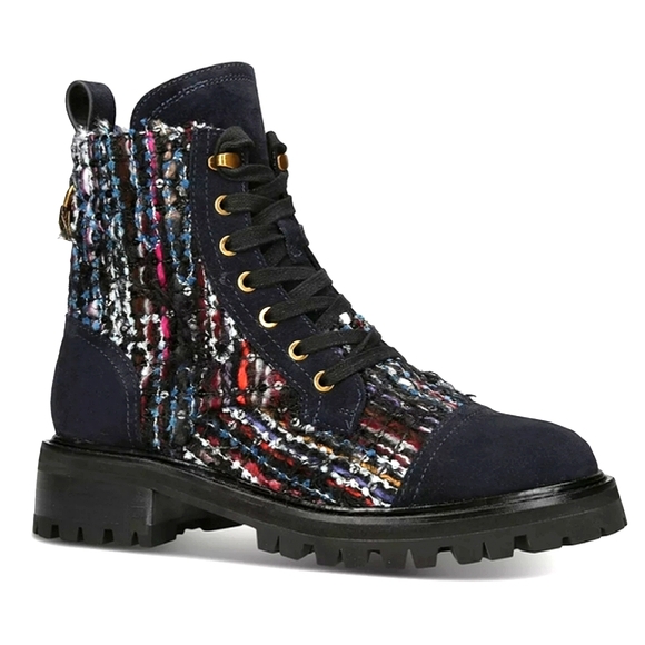 Kurt Geiger Shoes - Kurt Geiger London Kensington Tweed Combat Boots